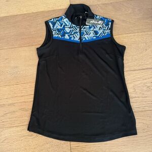 $95 black “Fringe” Golf/Athletic tank top, NWT size Small m10